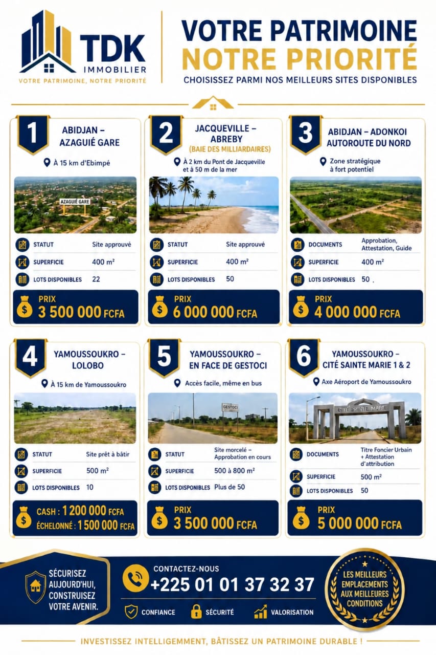 Yamoussoukro | INP-HB et autoroute ( TERRAIN)